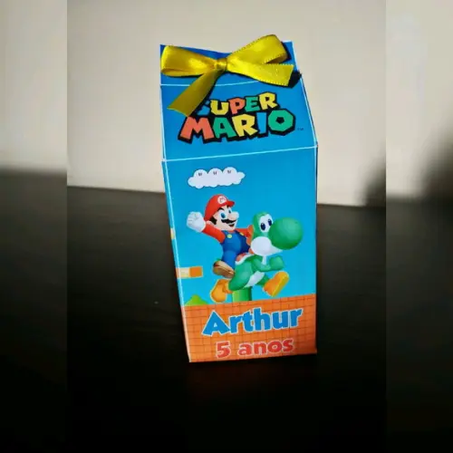Caixinha milk super mario