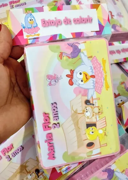 Estojo de pintura galinha pintadinha