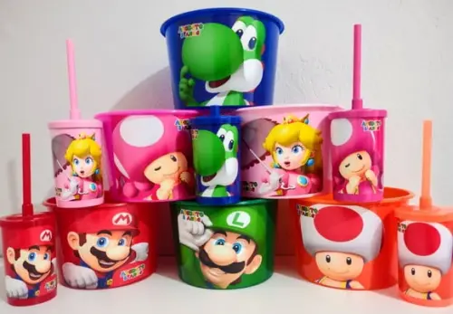 Kit Cineminha Balde+copo 200 ml Super Mario