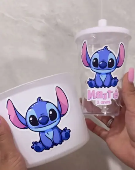 Kit Cineminha Stich Copo 500 ml