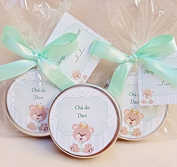 Lembrancinha Vela Latinha Chá de Bebê