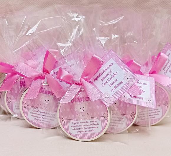 Lembrancinha Vela Latinha Rosa