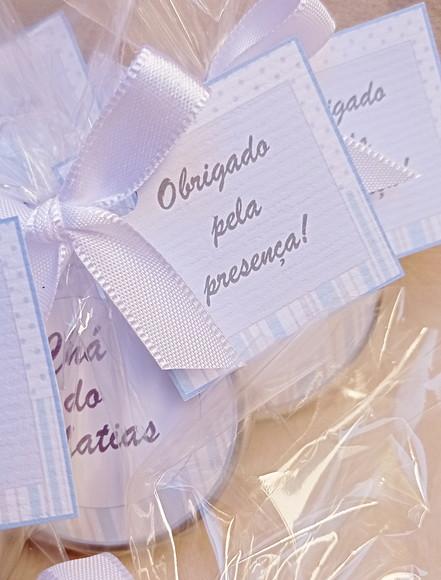 Vela Latinha Chá de Bebê Menino