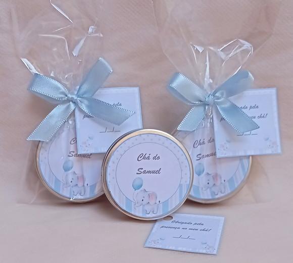 Vela Latinha Perfumada Chá de Bebê
