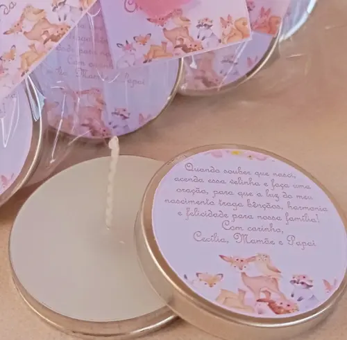 Lembrança Vela Latinha Bosque