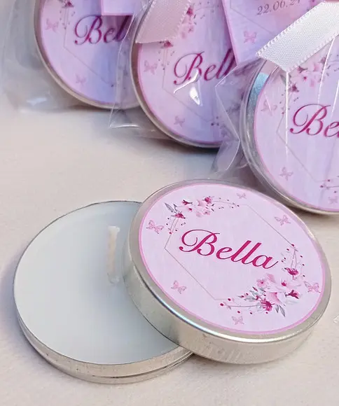 Lembrancinha Vela Latinha Chá de Bebê