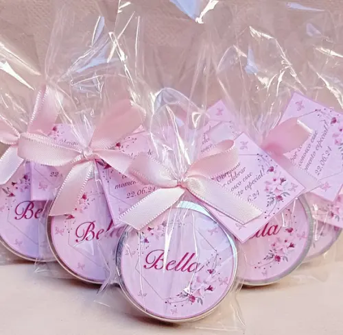 Lembrancinha Vela Latinha Chá de Bebê