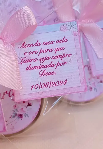 Lembrancinha Vela Latinha Menina
