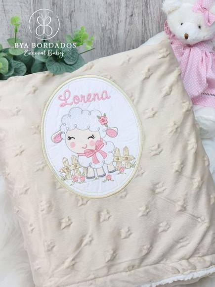 Cobertor Bebê Personalizado Ovelhinha
