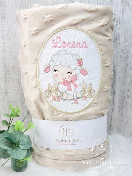 Cobertor Bebê Personalizado Ovelhinha