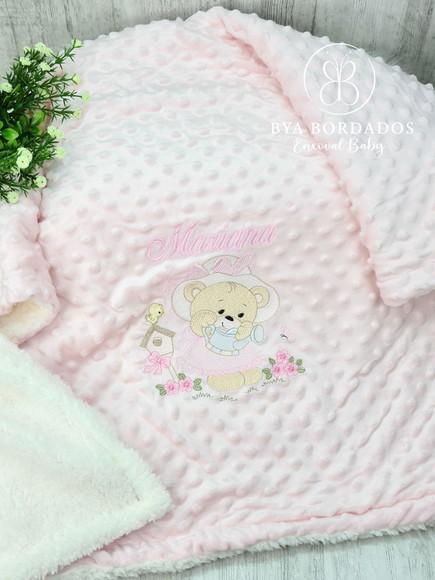 Cobertor Bebê Personalizado Ursinha