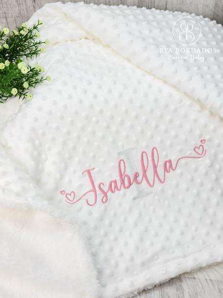Cobertor Sherpa Personalizado Nome Sopreposto