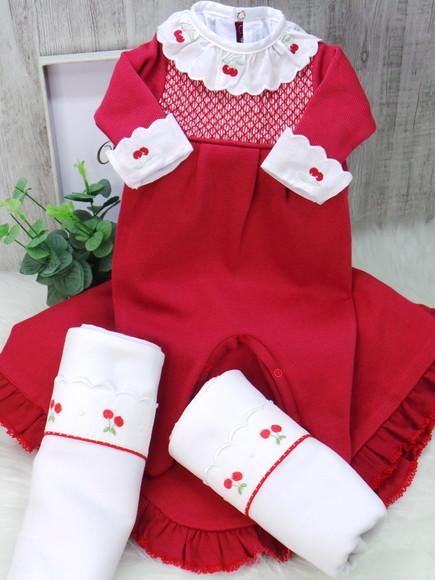 Conjunto Saída Maternidade Cerejinha