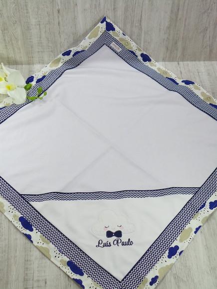 Cueiro Flanela Personalizado Nuvem