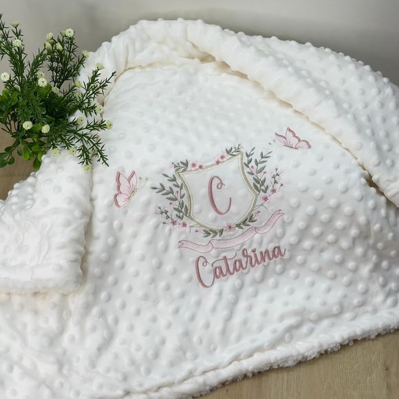 Enxoval Bebê Personalizado Bordado Flores e Borboletas