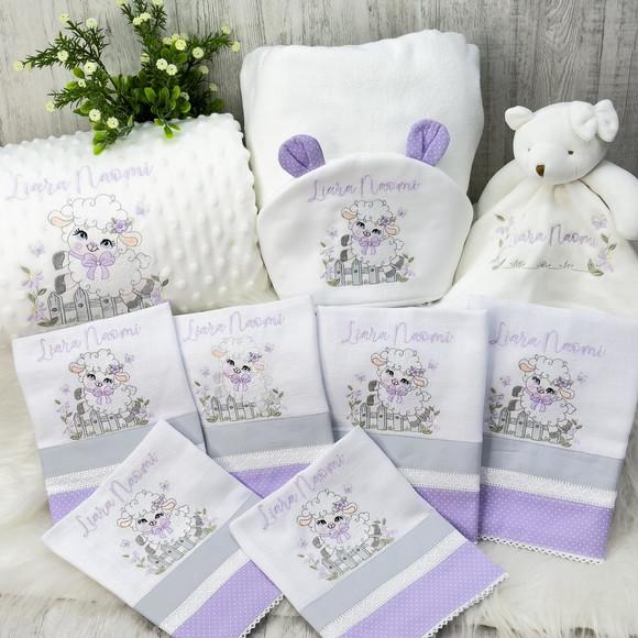 Enxoval Bebê Personalizado Bordado Ovelhinha