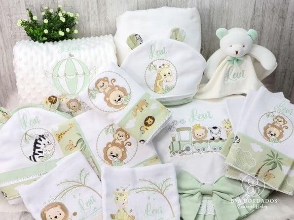 Enxoval Bebê Personalizado Safari para Gêmeos