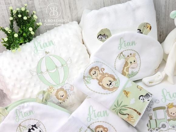 Enxoval Bebê Personalizado Safari para Gêmeos