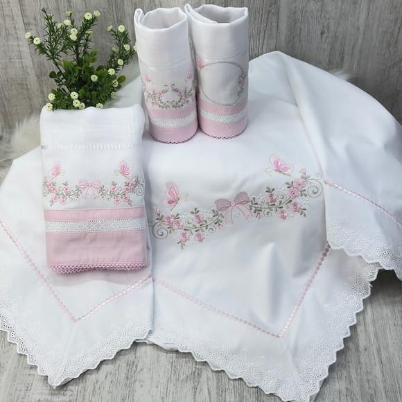 Kit Bebê Manta Luxo e Fraldas