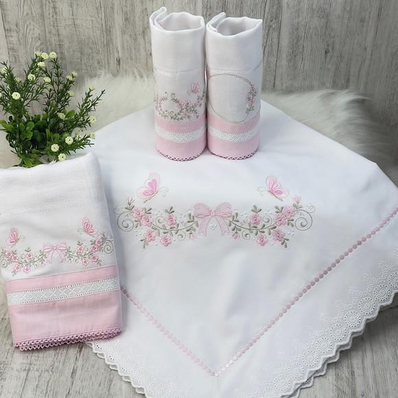 Kit Bebê Manta Luxo e Fraldas