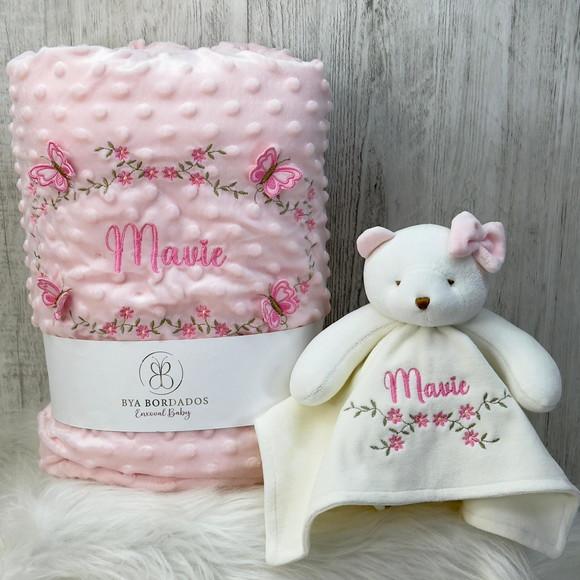 Kit Cobertor Bebê e Naninha Personalizados
