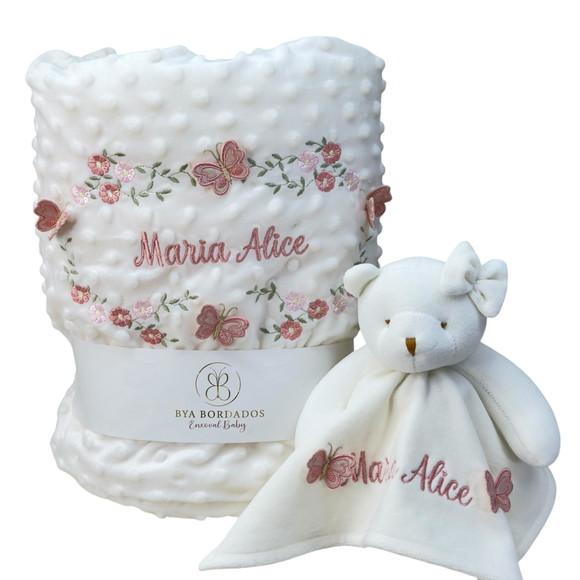 Kit Cobertor Bebê e Naninha Personalizados