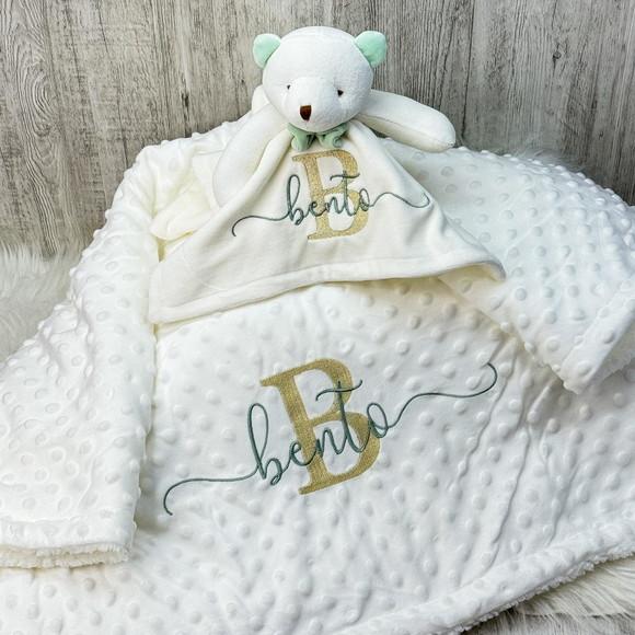 Kit Cobertor Bebê e Naninha Personalizados