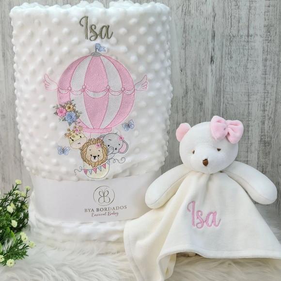 Kit Cobertor Bebê e Naninha Personalizados