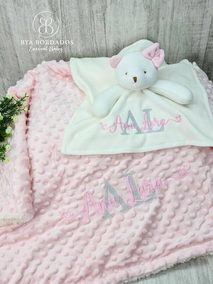 Kit Cobertor Bebê e Naninha Personalizados
