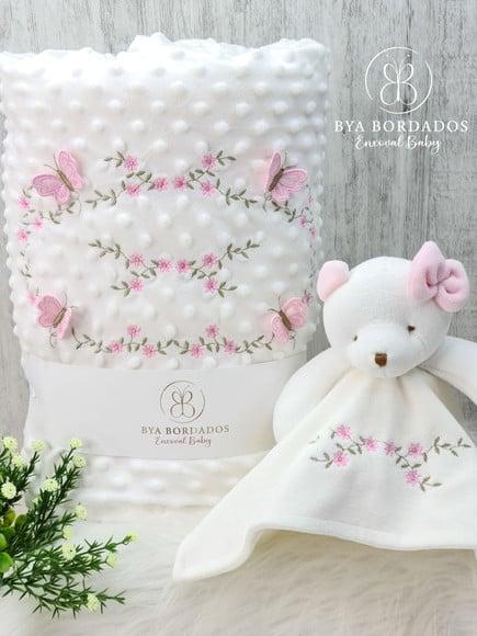 Kit Cobertor Bebê e Naninha Personalizados