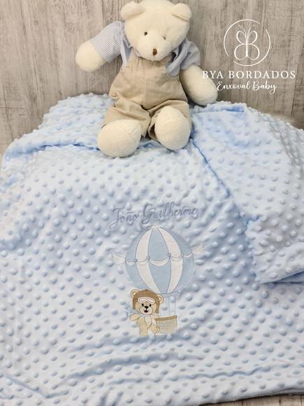 Kit Cobertor Bebê e Naninha Personalizados