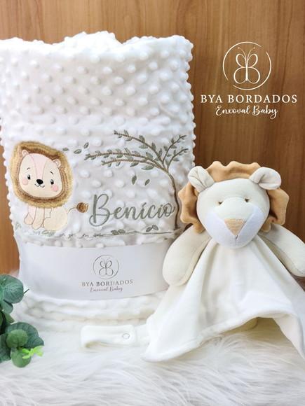 Kit Cobertor Bebê e Naninha Personalizados