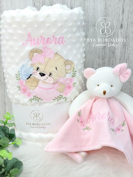Kit Cobertor Bebê e Naninha Personalizados