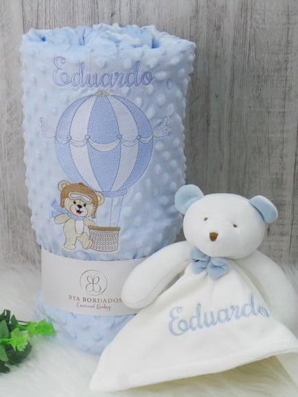 Kit Cobertor Bebê e Naninha Personalizados