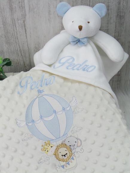 Kit Cobertor Bebê e Naninha Personalizados