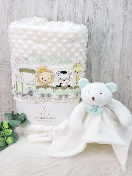 Kit Cobertor Bebê e Naninha Personalizados