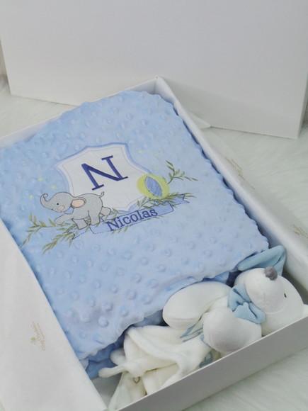 Kit Cobertor Bebê e Naninha Personalizados