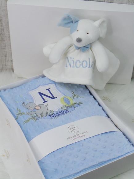 Kit Cobertor Bebê e Naninha Personalizados