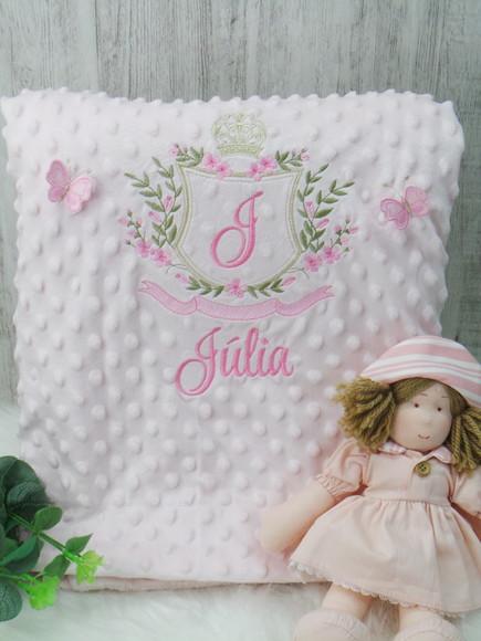 Kit Cobertor Bebê e Naninha Personalizados