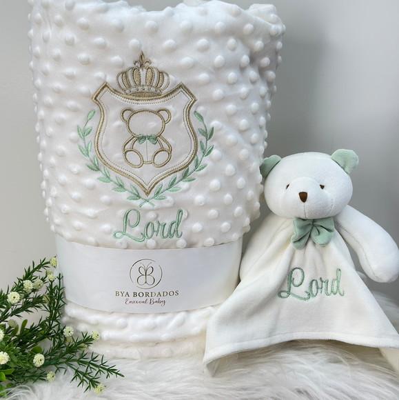 Kit Cobertor Naninha e Toalha Capuz Personalizados