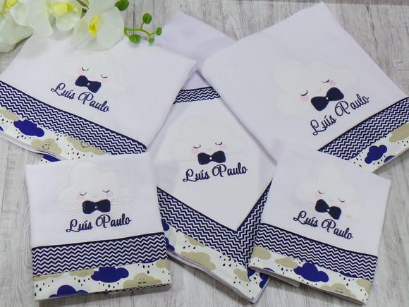 Kit Cueiro Toalha Fralda e Fraldas Nuvem
