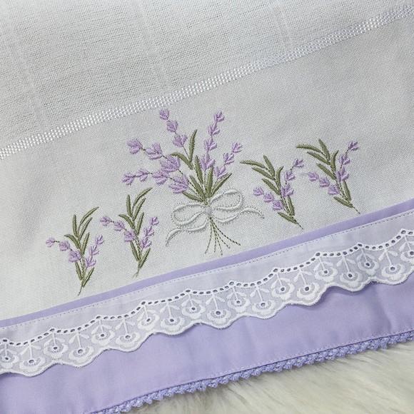 Kit de Fraldas Bebê Bordado Lavanda
