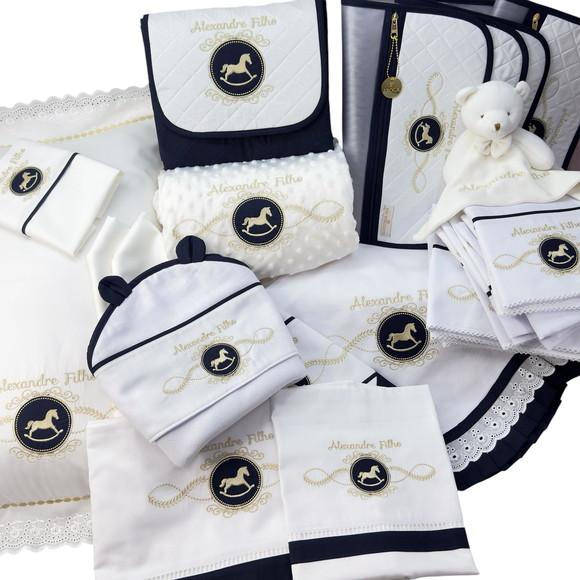 Kit Enxoval Bebê Bordado Cavalinho no Balanço