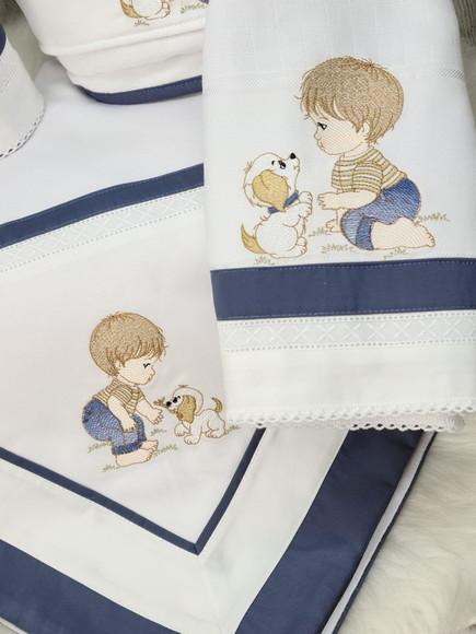 Kit Enxoval Bebê Bordado Menino