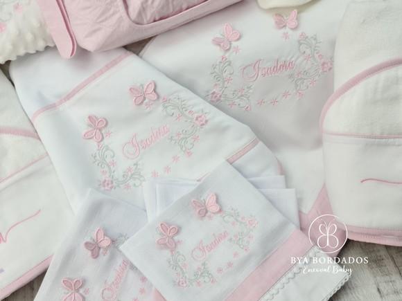 Kit Enxoval Bebe Bordado Nome Sobreposto