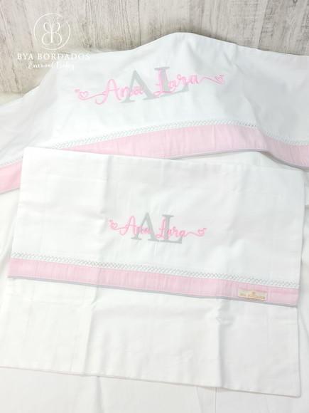 Kit Enxoval Bebe Bordado Nome Sobreposto