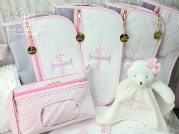 Kit Enxoval Bebe Bordado Nome Sobreposto