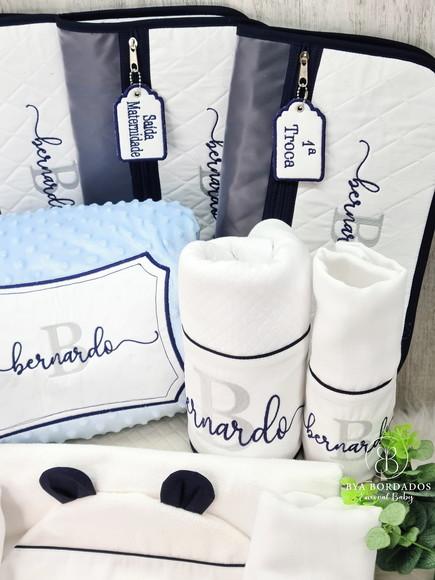 Kit Enxoval Bebe Bordado Nome Sobreposto
