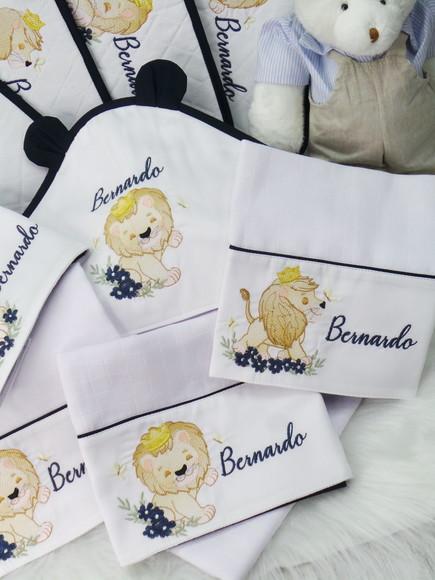 Kit Enxoval Bebe Bordado Rei Leão