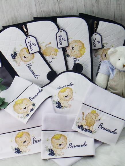 Kit Enxoval Bebe Bordado Rei Leão